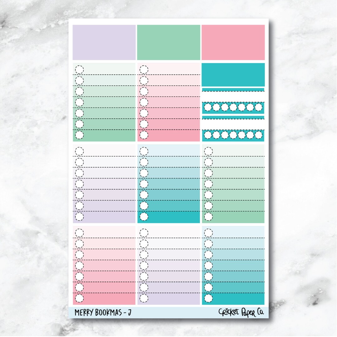 Merry Bookmas Full Box Checklists Journaling and Planner - Etsy