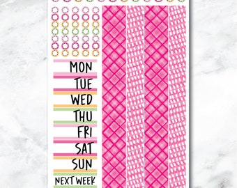 Tulips Date Cover and Washi Strip Journaling and Planner Stickers - C