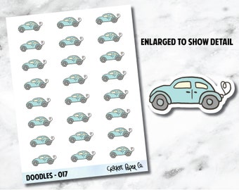 Car, Car Payment, Vehicle, Auto Insurance Hand Drawn Doodles - 017