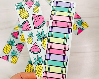 Book Title Reading Tracker Bookmark - Fruity