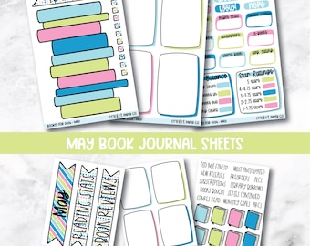 Book and Reading Journal Stickers - May