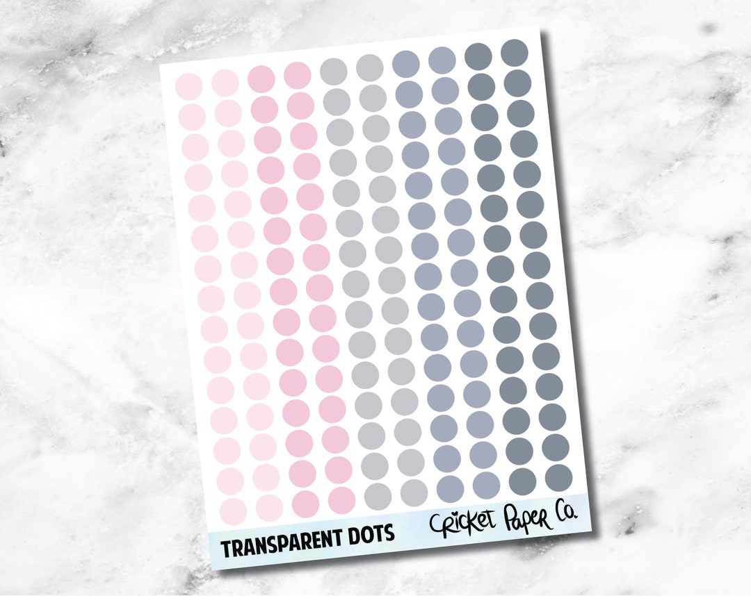 Transparent Tiny Dot Planner Stickers - Neutral - Etsy