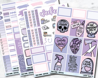 Pegatinas para planificador TRUE CRIME (kit completo)