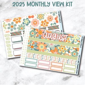 August Monthly View Planner Sticker Kit