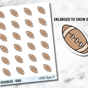 Football, Sports, Athletics, Football Practice, Game Hand Drawn Doodles - 088