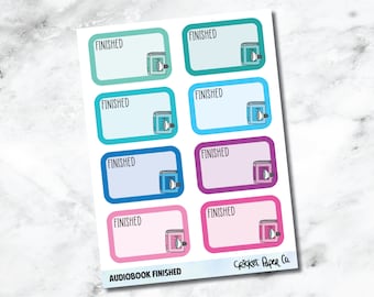 Audiobook Finished - Reading and Bookish Planner Stickers