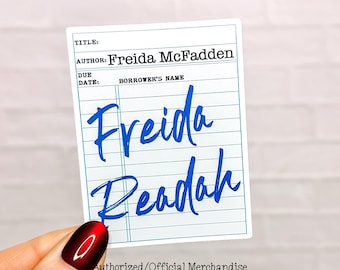 Freida Readah Library Card Vinyl Sticker - Official Merchandise of Freida McFadden FM03