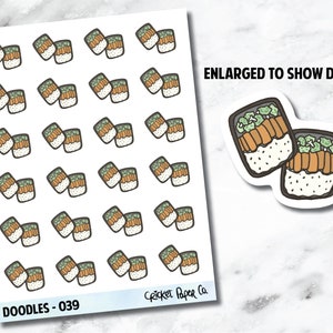 Meal Prep Containers, Pack Lunch, Leftovers, TV Dinner Hand Drawn Doodles - 039