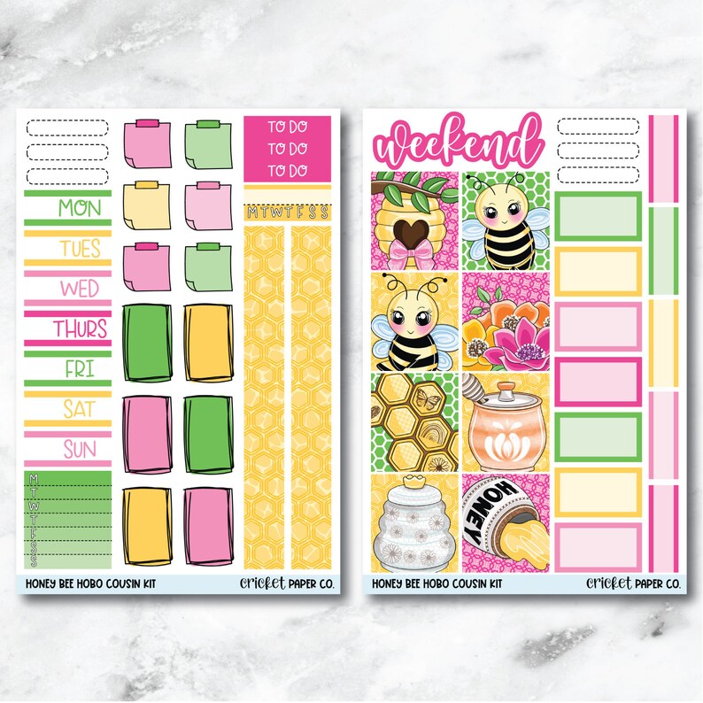 Honey Bee HOBONICHI COUSIN Planner Stickers Mini Kit - Etsy