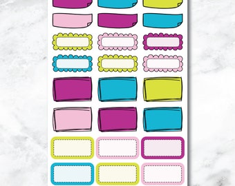 Mystery Books Doodle Boxes Journaling and Planner Stickers - E