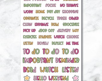 Tulips Typeface Journaling and Planner Stickers - I