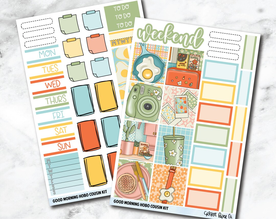 HOBONICHI COUSIN Planner Stickers Mini Kit - Good Morning - Etsy