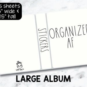 Large Sticker Storage Album - Organized AF