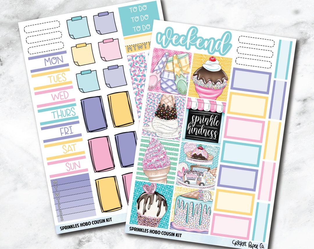 HOBONICHI COUSIN Planner Stickers Mini Kit - Sprinkles - Etsy