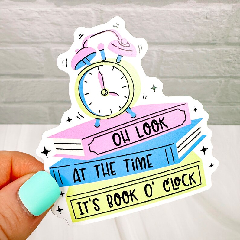 It's Book O'clock - Bookish Vinyl Sticker - Etsy