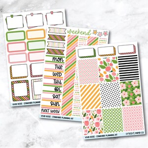 Planner Stickers Standard Mini Kit - Vivid Rose