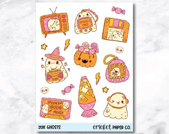 Decorative Planner and Journal Stickers - Y2K Ghosts