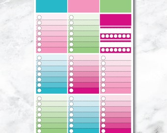 Rose Latte Full Box Checklists Journaling and Planner Stickers - J