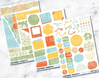 JOURNALING KIT Stickers for Planners, Journals and Notebooks - Good Morning