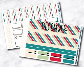 December Monthly View Planner Sticker Kit - 2026