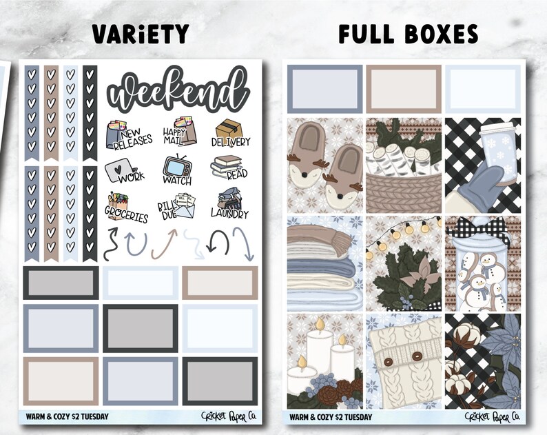 WARM and COZY Planner Stickers - Full Kit - Etsy