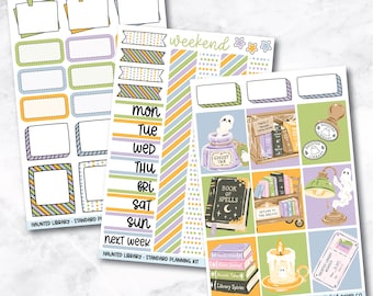 Planner Stickers Standard Mini Kit - Haunted Library