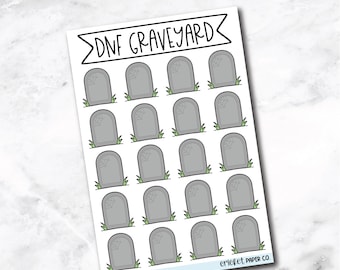 Did Not Finish DNF Graveyard Book Journal Stickers