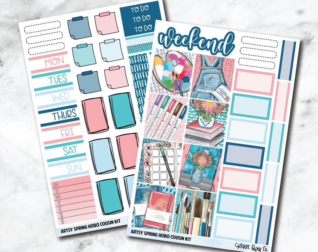 HOBONICHI COUSIN Planner Stickers Mini Kit - Artsy Spring - Etsy