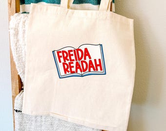 Freida Readah Open Book Canvas Tote - Official Merchandise of Freida McFadden