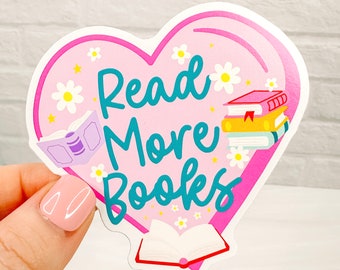 Read More Books Heart - Bookish Vinyl Sticker