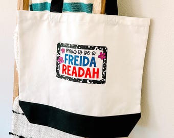 Proud To Be A Freida Readah Premium Canvas Tote - Official Merchandise of Freida McFadden