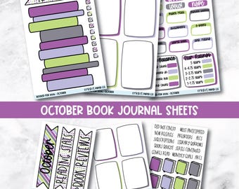 Book and Reading Journal Stickers - October