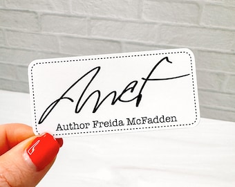 Freida Signature Vinyl Sticker - Official Merchandise of Freida McFadden FM26