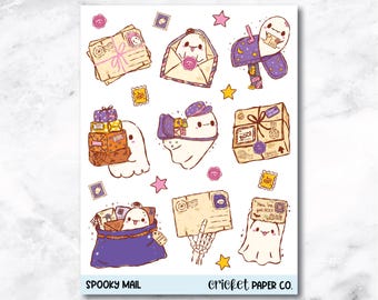 Decorative Planner and Journal Stickers - Spooky Mail