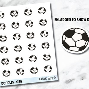Soccer Ball, Sports, Soccer, Athletics, Soccer Practice Hand Drawn Doodles - 085