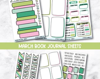 Stickers boek en leesdagboek - maart
