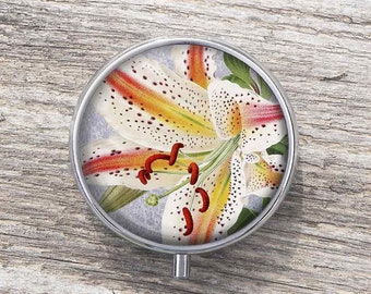 pill TIGER LILY pill box > 3 days < for pills, lozenges and other small things - or CHOOSE YOUR MOTIF from all artfolia designs |