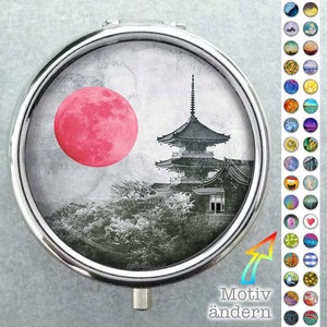KIYOMIZU-DERA Taschenascher mit Springdeckel, Aschenbecher mit Wunschmotiv, Taschenaschenbecher personalisierbar - Japanischer Tempel