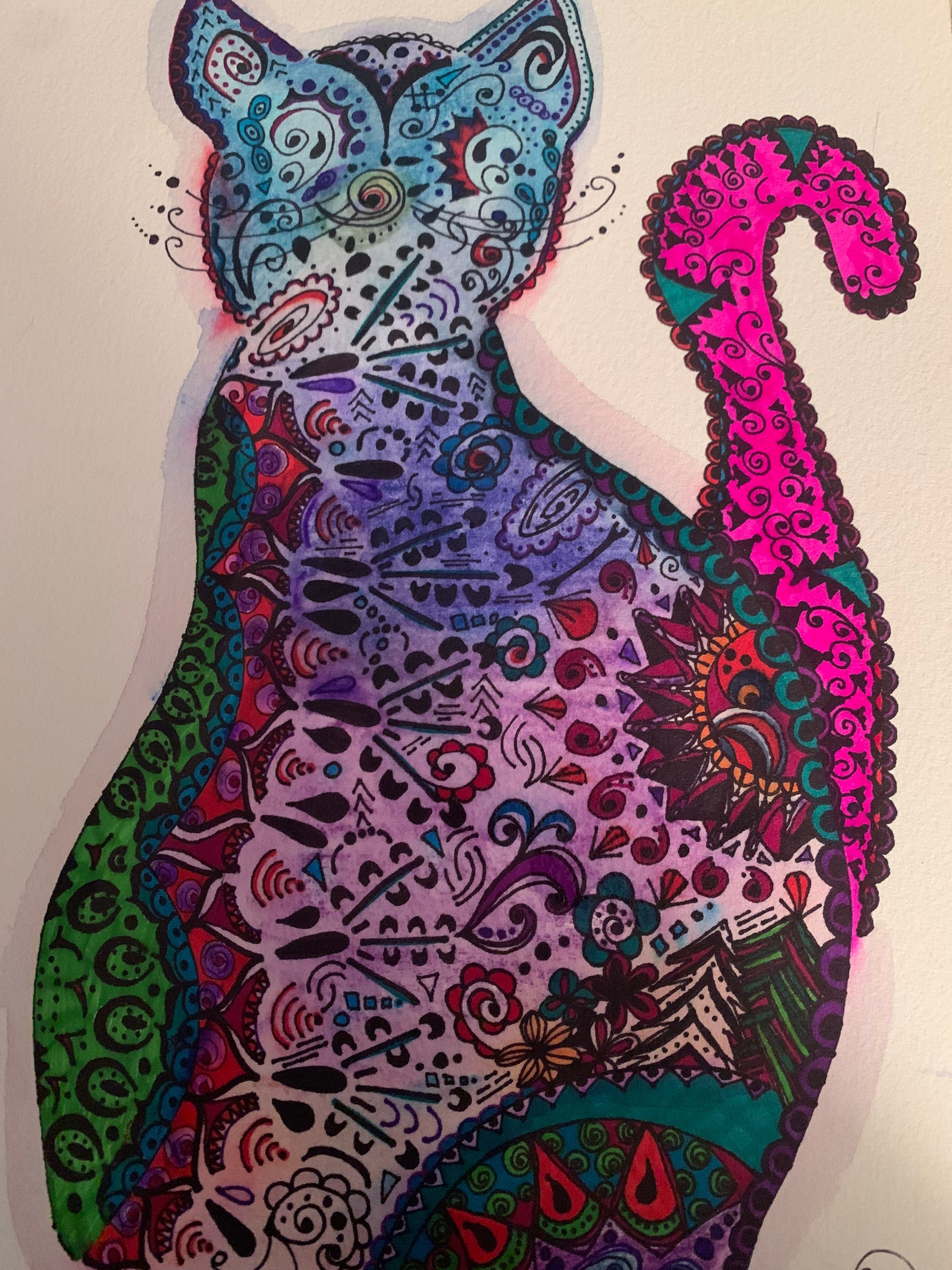 Colorful Kitten - Etsy