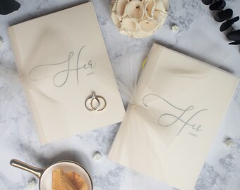 Wedding Vow Books | Personalized Vow Books | Wedding Vows Journals | Set of Vow Books | Couture Collection