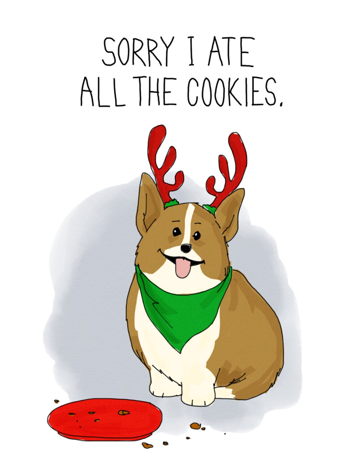 Corgi Holiday Card Corgi Christmas Card Dog Holiday Card - Etsy