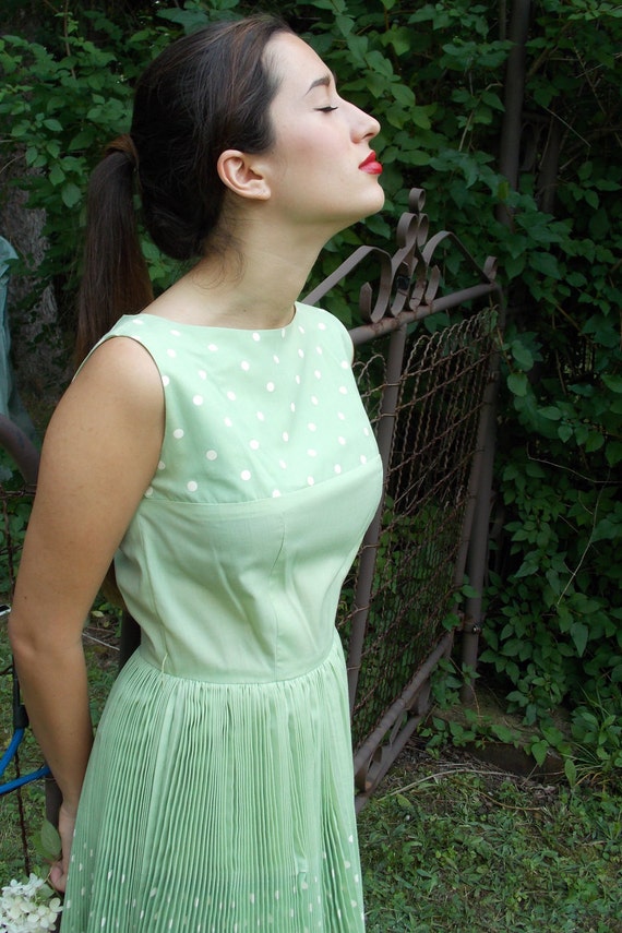 1950's-60's Vintage Pleated Dress