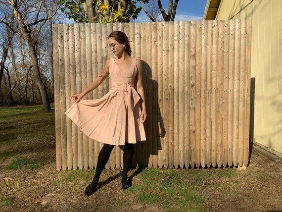 Vintage pink moire dress