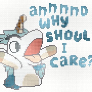 Unicorse Bluey Cross Stitch