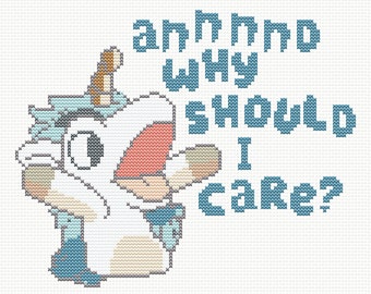 Unicorse Bluey Cross Stitch
