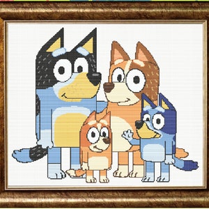 Heeler Family Cross Stitch Pattern