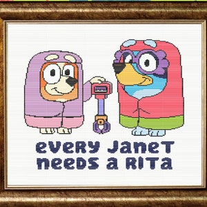 Janet & Rita Cross Stitch Pattern