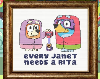 Janet & Rita Cross Stitch Pattern