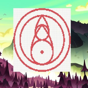 Owl House Fire Glyph Cross Stitch Pattern