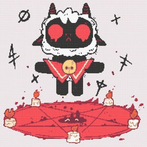Cult of the Lamb Cross Stitch Pattern